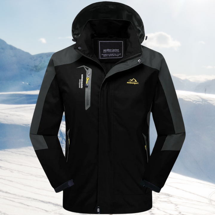 Adalyn hooded full-zip outdoor jacket in green, front view