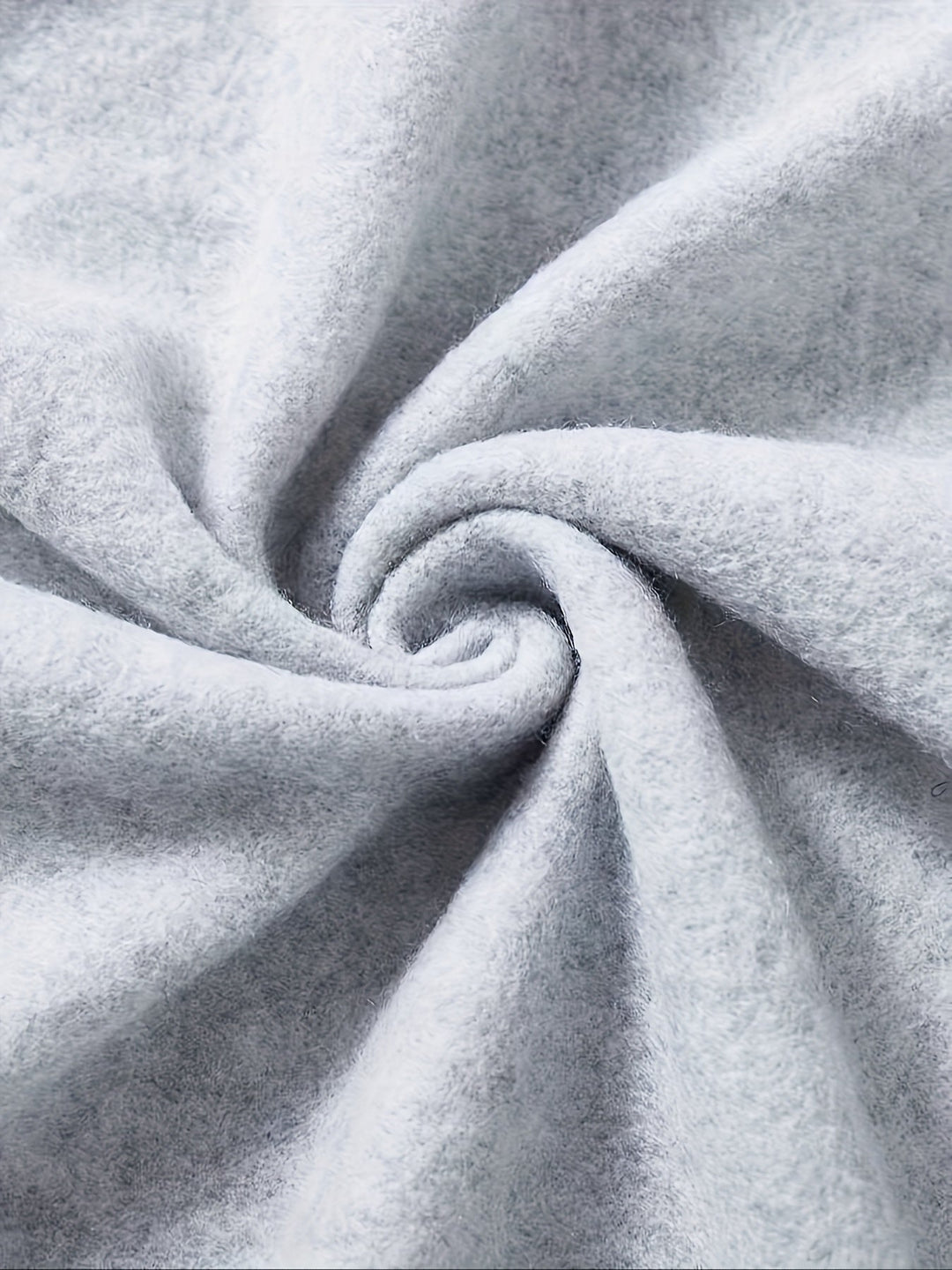Light grey fleece fabric close-up texture detail