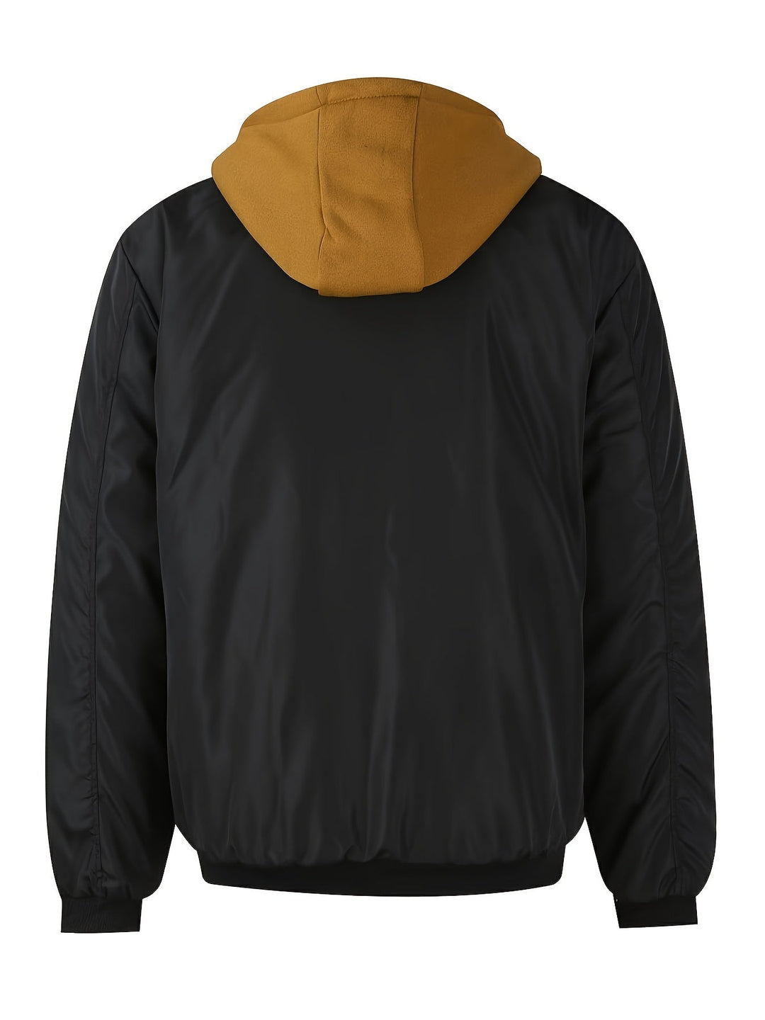 Emerson bomber jacket hood and collar close-up in black