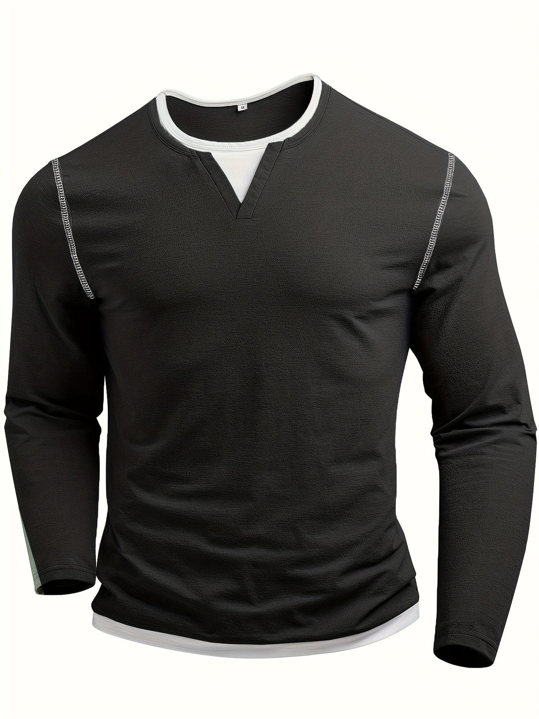 Everett henley shirt, front flat lay view