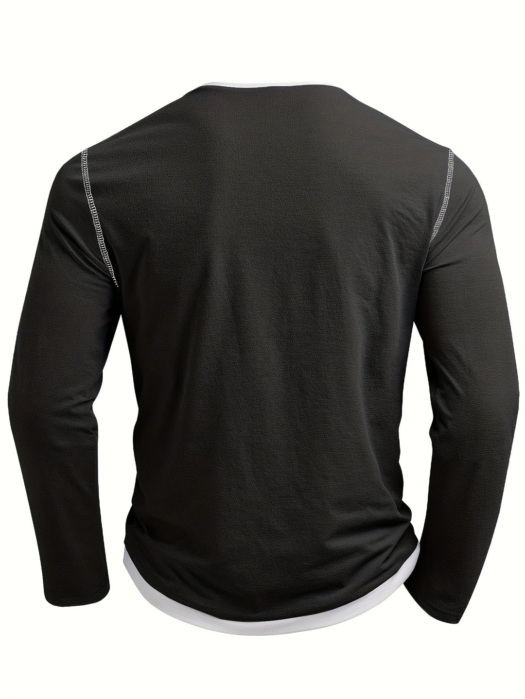 Everett henley shirt, back flat lay view