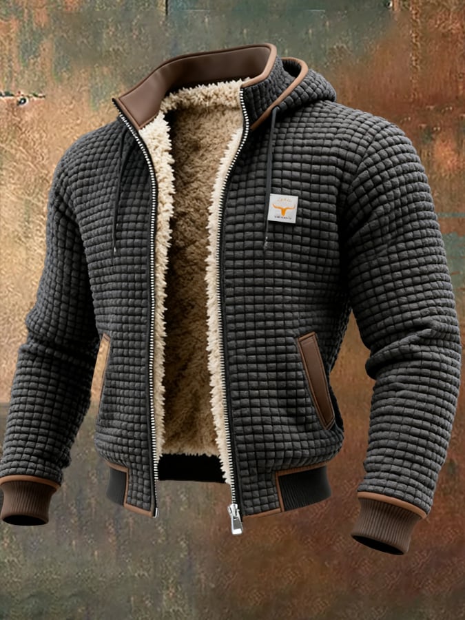 Lachlan quilted hooded jacket, angled front view