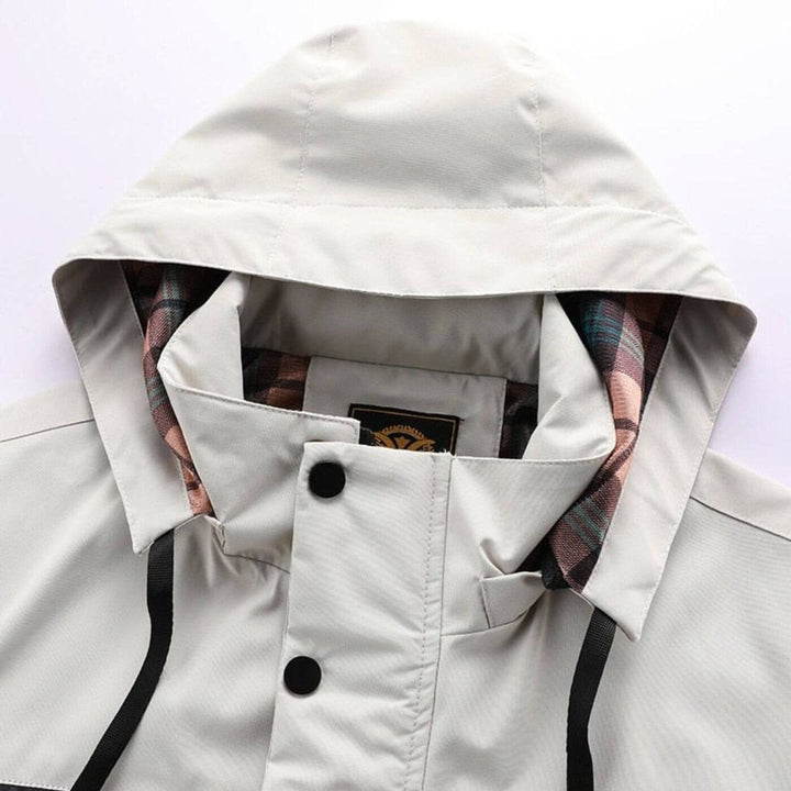 Reginald jacket hood and collar close-up detail