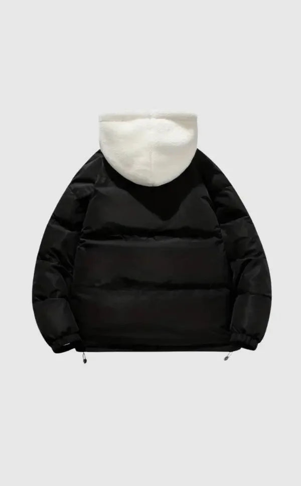Rosamund hooded puffer jacket, back view