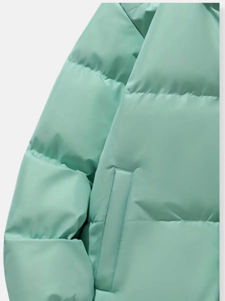 Close-up of elasticized cuff with drawstring toggle