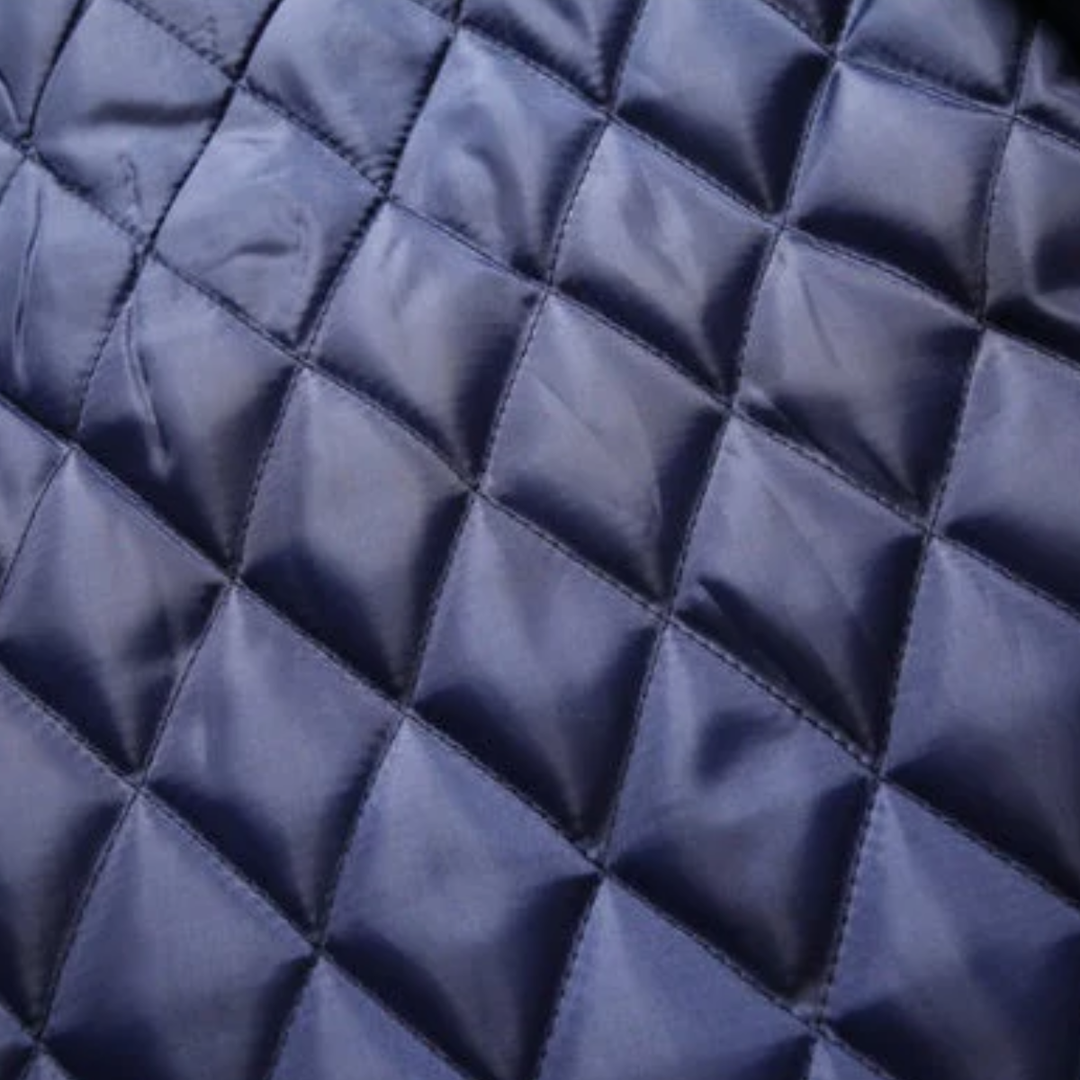 Close-up of Sterling coat quilted lining texture